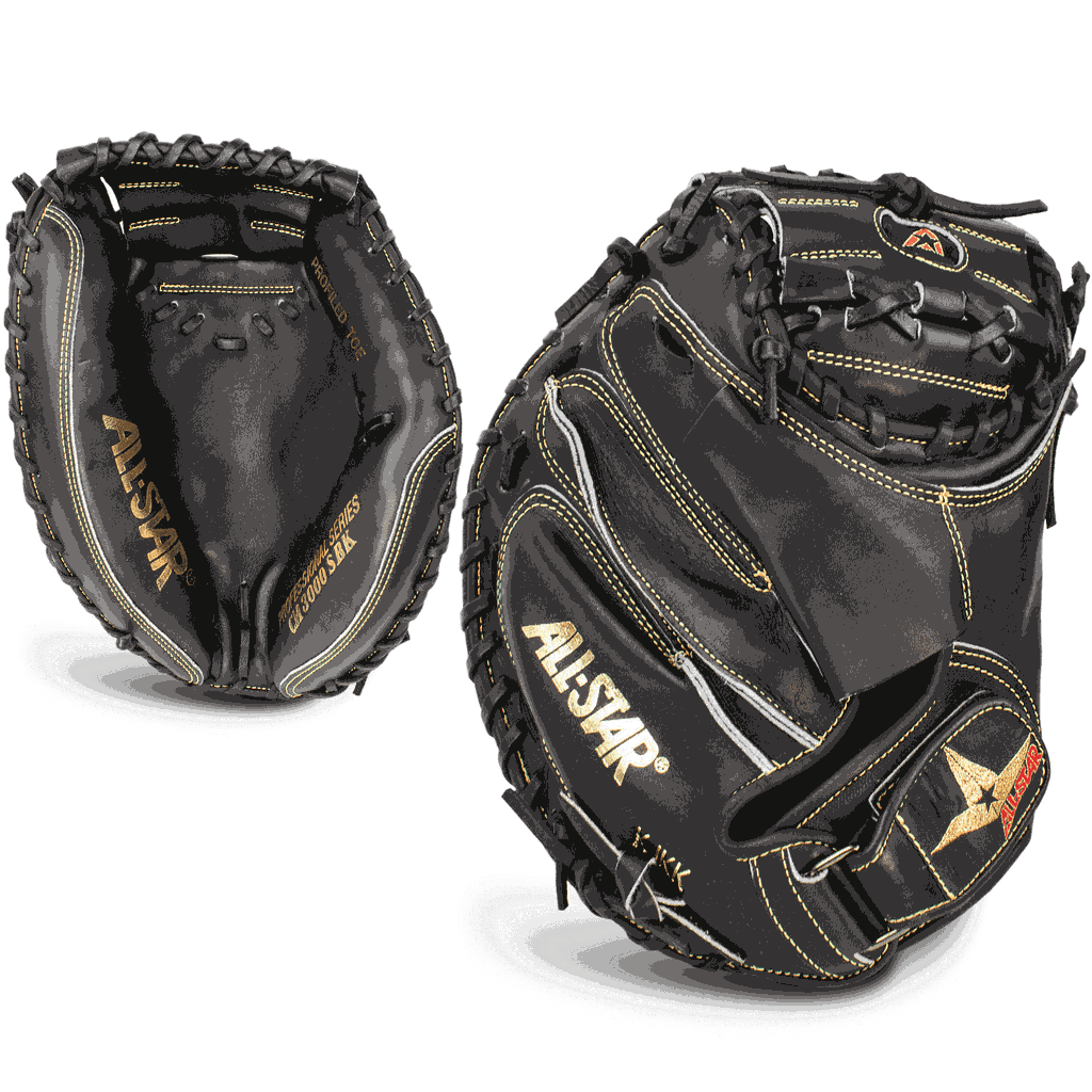 All Star 33.5&quot; Pro Elite CM3000SBK Catcher's Mitt, Black